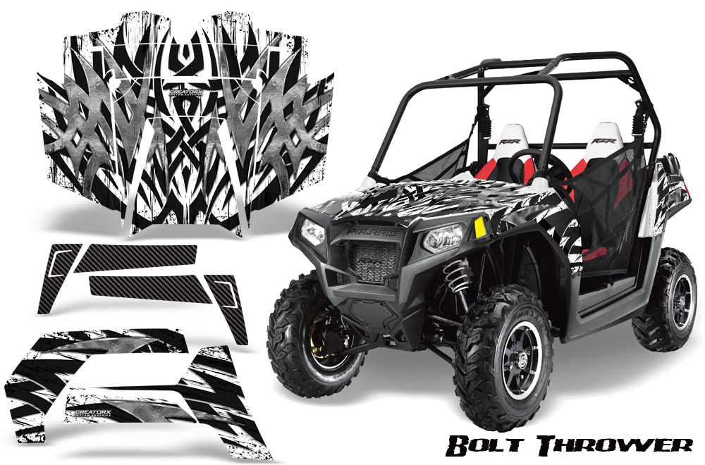 POLARIS RZR 800 2011 Graphics Kit Bolt Thrower White